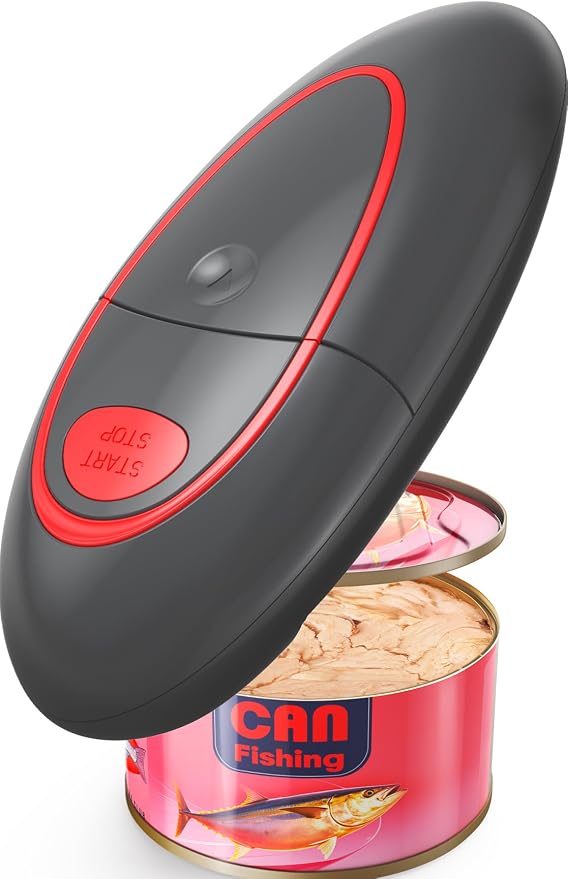 Electric Can Opener Fits Almost All Can Sizes for Seniors with Arthritis, Hand Held Battery Operated Can Opener with Smooth Edge, Food Safe Kitchen Gadgets Automatic Can Opener for Kitchen