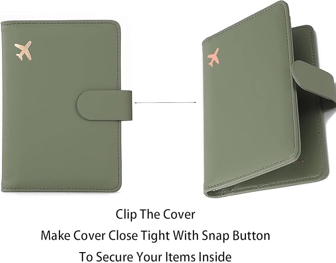 Melsbrinna Premium Leather Passport Holder Covers Case, Waterproof Rfid Blocking Travel Wallet Passport Holder with Pen Holder, Cute Passport Book for Women/Men