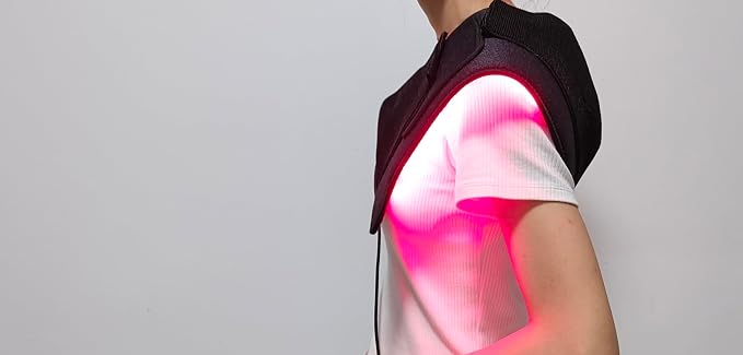 bonodave Red Light Pad for Body Back Knee Shoulder Hands Feet 660nm 850nm Home Use 3 Chips in 1 Infrared Wrap Belt Gift for Women Men (Corded)