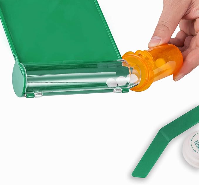 Medarchitect Right Hand Pill Counting Tray with Spatula (Green - L Shape)