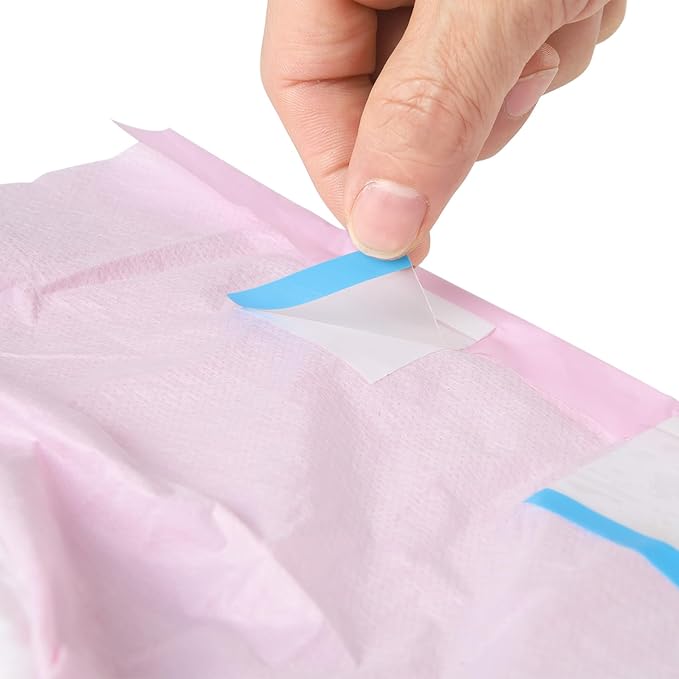 CutiePlusU Adult Diapers Sample 3 Pieces Adult Brief Diaper Incontinence Underwear Pink Cute Toddler (Large 37"-47")