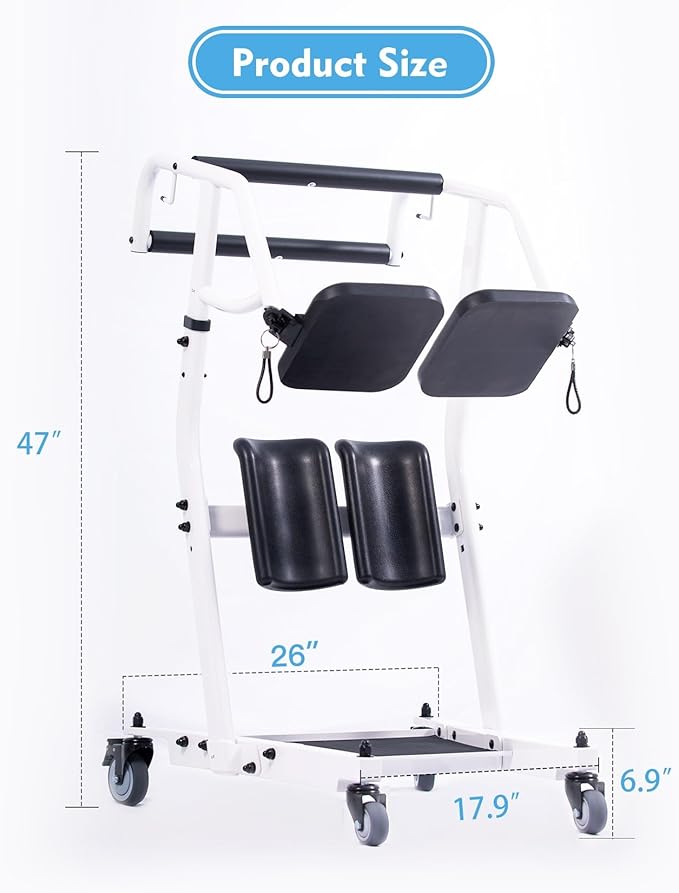 Sit to Stand Lift for Elderly - Stand Assist Patient Lift with Sling, Patient Transfer Lift for Home Care Use, Mobility Lift Assist Transfer Device for Seniors, Adults & Disabled, 400lb Capacity