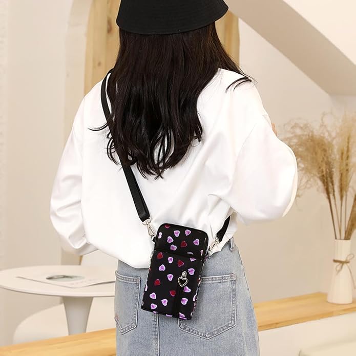 Small Crossbody Bag for Women - Mini Phone Purses with Crossbody Strap and Wallet - Nylon Arm Bag