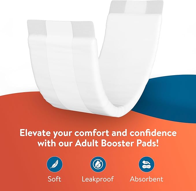 Inspire Incontinence Booster Pads Super Absorbent Absorbs Over 5 Cups! | Incontinence Pad Insert Liner Women and Men | Diaper Pads Inserts for Adult Diapers Overnight