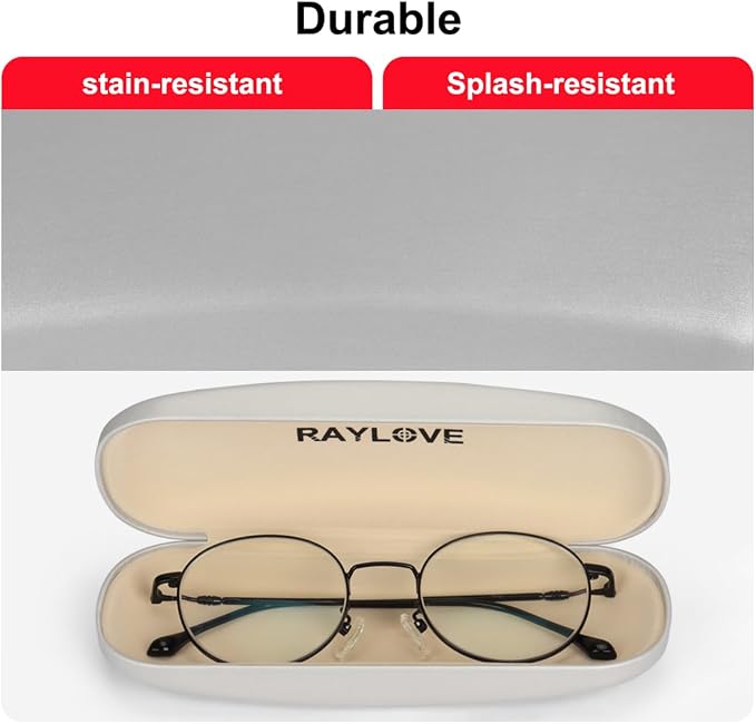 RayLove Unisex Hard Shell Eyeglasses Cases, Protective Case For Glasses