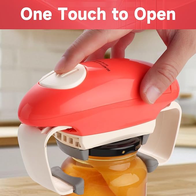 Electric Jar Opener, One Touch Automatic Jar Opener with Less Effort for Seniors with Arthritis, Weak Hands
