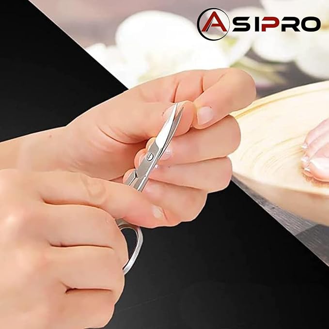 Nail Scissors for Women & Men with Pouch Manicure Gifts Scissors for Nails Toenail Scissors Adults Tijeras para Uñas Fingernail Scissor Toe Nail Scissors Curved