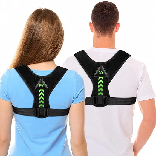 Posture Corrector Upper Back Brace Neck Shoulder Back Support Brace Pain Relief Belt For Women Men Braces Spine Straightener Breathable & Adjustable