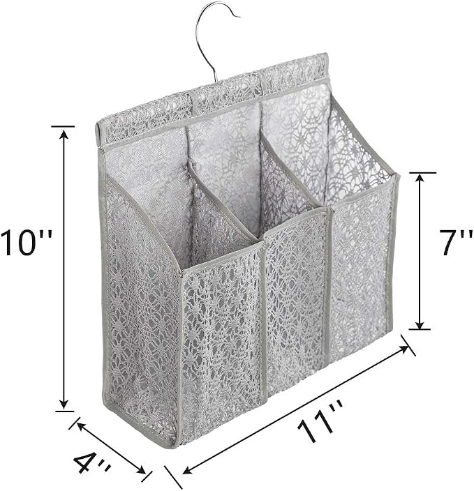 ALYER Hanging Mesh Shower Caddy,Bathroom Toiletry Organizer,Gray