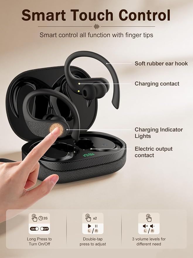 OTC Hearing Aids with Charging Case for Seniors & Adults, 24-Channel Noise Reduction, Rechargeable, Clear Sound, Comfortable & Invisible in-Ear Fit, 80+ Hours Battery Life