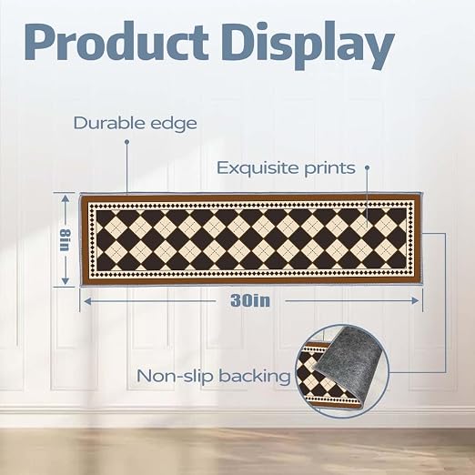 Stair Treads for Wooden Steps, 15 PCS, 30"X8", Brown | Edging Non-slip Stair Runner Indoor, Self-Adhesive Backing, Washable Reusable, Carpet Stair Treads for Kids Elderly Pets