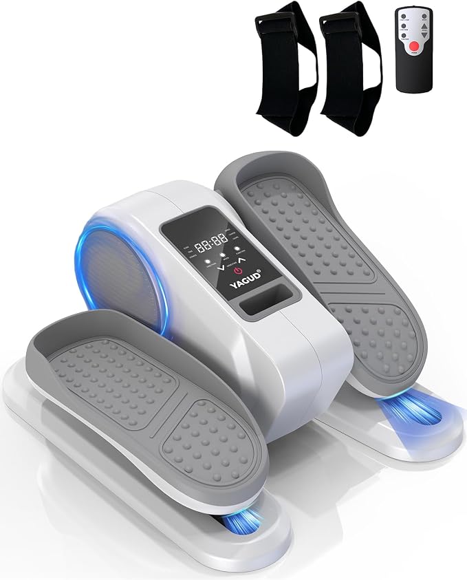 Yagud Under Desk Machine, Electric Elliptical Leg Exerciser for Senior, 13 Adjustable Speeds Quiet and Portable Seated Pedal Exerciser for Training with Remote Control