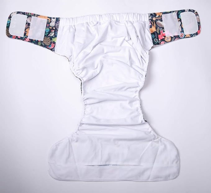 Large Teen Adult Cloth Diaper Nappy Reusable Washable for Disability with Hook and Loop (Animal (Large 26in to 50in))