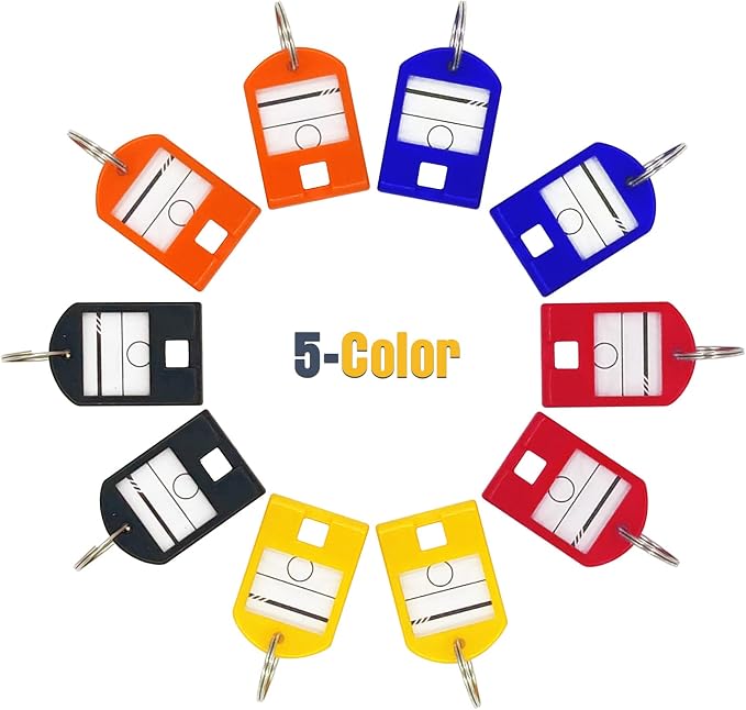 Portable Key Organizer, Key Organizer Keychain with 20 Individual Spring Hooks and Key Tags for Multiple Keys, Lightweight Key Holder for Office, Janitor, Hotel, Apartments, Cars Rental