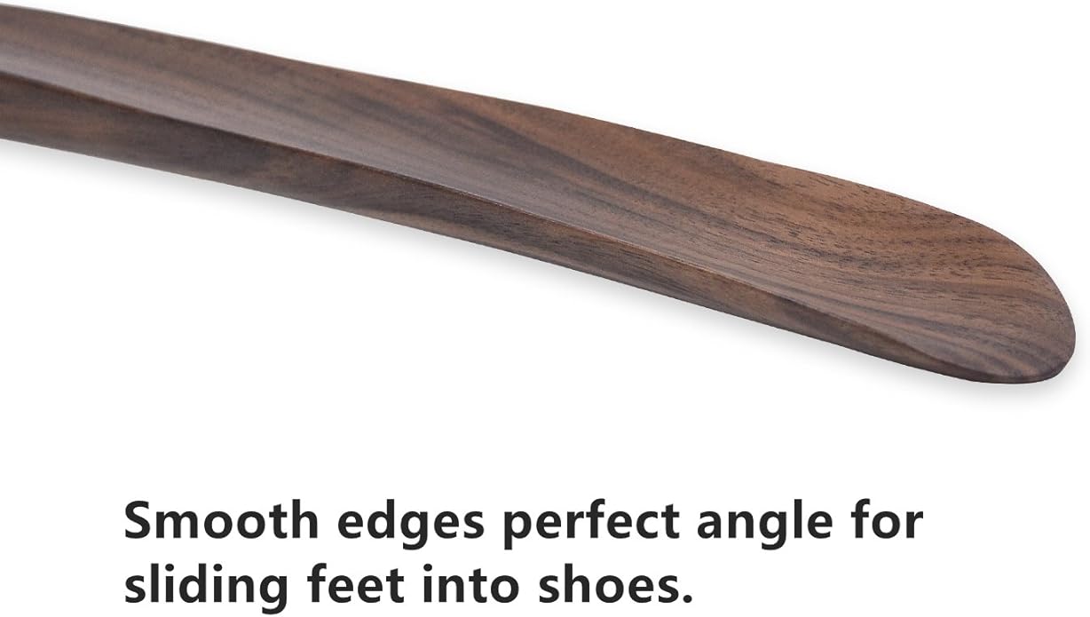 muso wood Shoe Horn Long Handle for Seniors,Wooden Shoehorn for Men, Women, Kids,Pregnancy