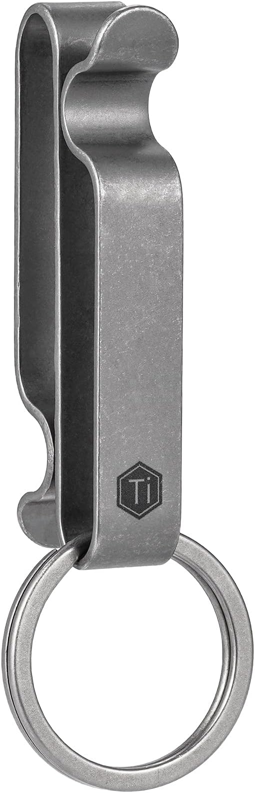 KeyUnity KM00 Titanium Belt Loop Keychain Clip Double Side Quick Release Key Holder with Detachable Key Ring