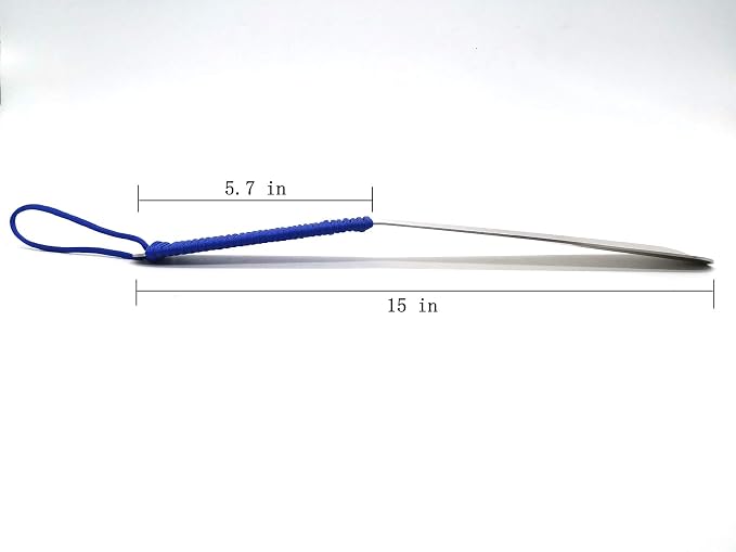 15'' Long Shoe Horn,Shoe Horn Long Handle,Stainless Steel Shoe Horn Metal,Shoe Horn Long Handle Shoehorn,Long Shoe Horn for seniors. (Blue)