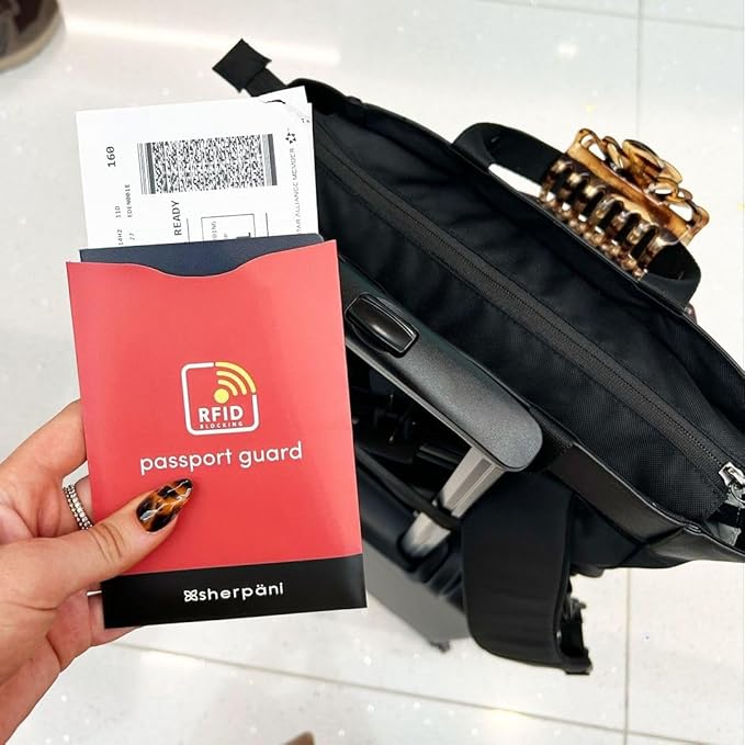 Sherpani RFID Passport Shield, RFID Blocking Travel Passport (Cider) | Passport Holder Pocket, Passport Cover Wallet, Identity Theft Prevention, Protects Passport, Airport Essentials, Travel Gift