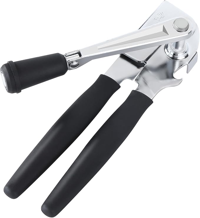 Manual Can Opener,Heavy Duty Easy Ergonomic Crank for Seniors & Arthritis | Commercial Stainless Steel,Smooth Edge,Easy to Use,Long handle,Works Quickly,for Restaurants & Home Kitchens