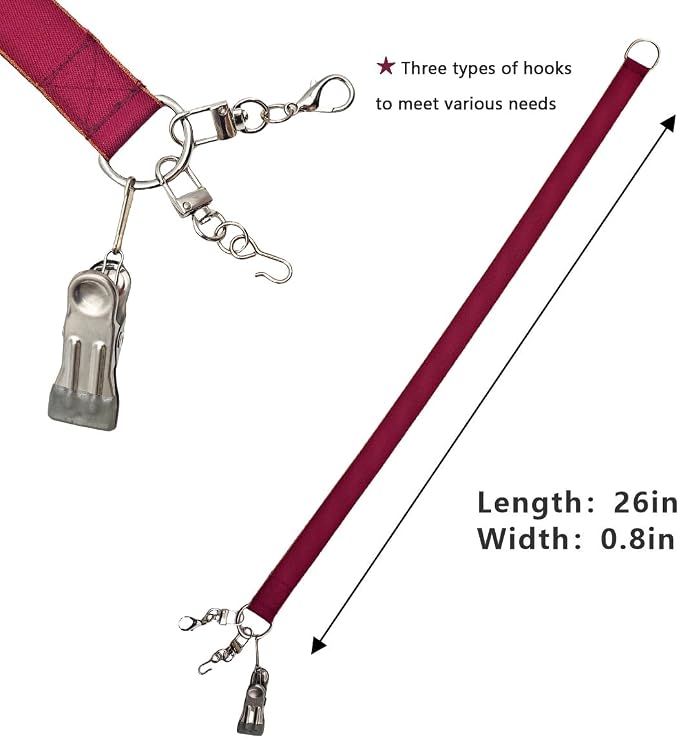 MAGNEECH Detachable Zipper Puller Helper for Dress and Boots, Effortless Zipping with Hook and Clip for Various Types of Zippers - Convenient and Portable Zipper Pull Tool (Burgundy)