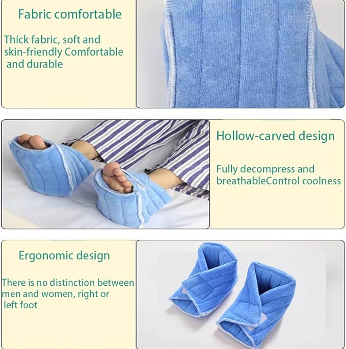 2PCS Heel Protector Cushion-Foot Support Pillow,Anti-Decubitus Heel Pad for Heel Pain Relief,Pressure Sores,Pressure Sores,Bed Sores,Plantar Fasciitis,Adjustable in Size