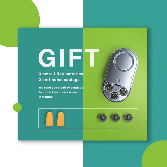 120 DB Loud Door and Window Open Alarm Sensor 2 Pack for Kids, Dementia Patients Safety, Wireless Security Alarms Keep Your Home, Pool, Cabinet, Business Safe
