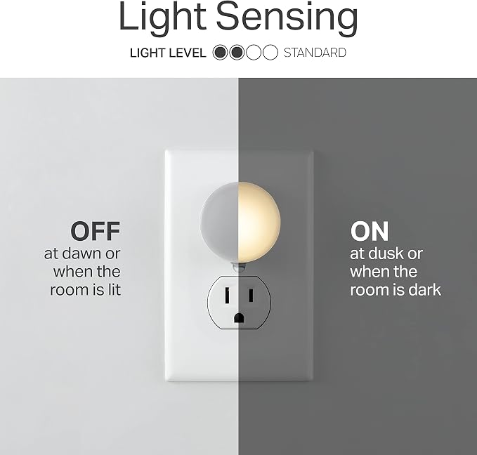 Lights by Night, LED Night Lights Plug Into Wall, 6-Pack, Dusk to Dawn Auto On/Off Sensor, Soft White, Plug In Nightlight Perfect for Adults, Kids, Bedroom, Bathroom, Hallway, Kitchen
