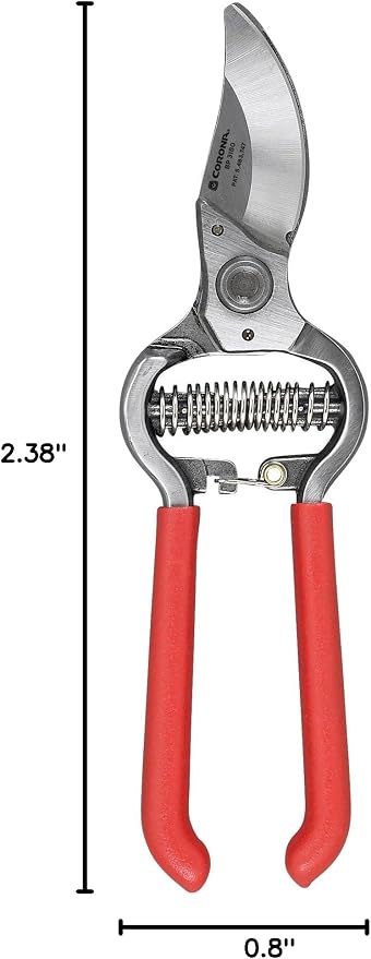Corona BP 3180D Forged Classic Bypass Pruner with 1" Cutting Capacity, 1", Red