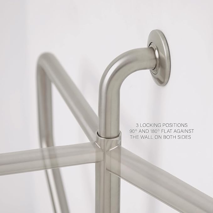 Seachrome Bathroom Grab Bar, Wall to Floor Stainless Steel Swing Away Grab Bar, 1 1/4-Inch Diameter, Handicap Grab Bar, Safety Rail, Satin Stainless (Model: GW-4339-Q-SS)