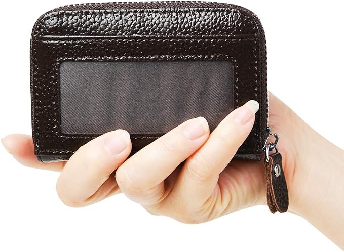 Women's RFID Blocking 12 Slots Credit Card Holder Leather Accordion Wallet