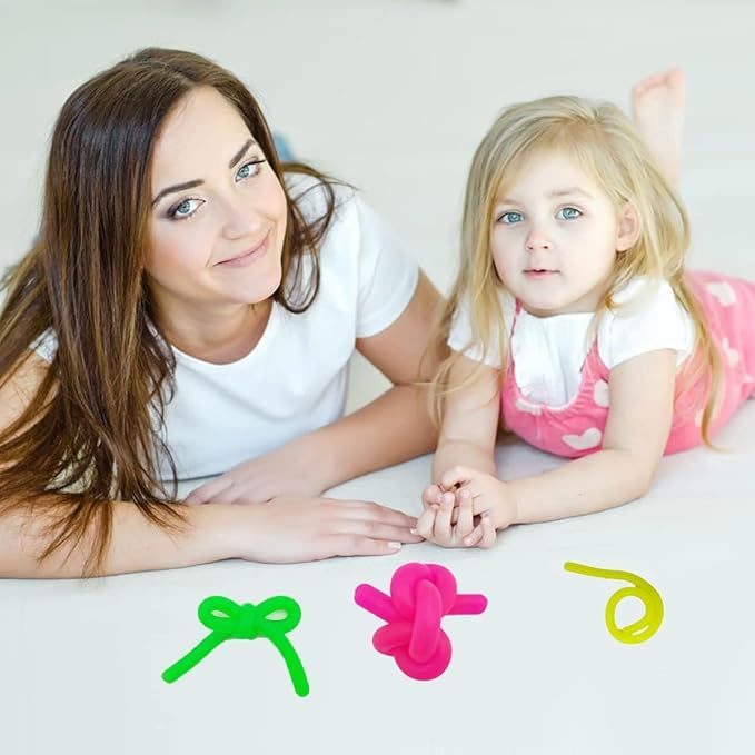 168Pcs Colorful Monkey Noodles Toys Squeeze Release Anxiety for Kids and Adult as Party Bag Fillers Party Favors Birthday Gifts for Kids and Classroom Rewards