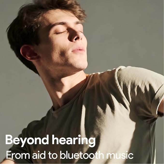 Yeasound Hearing Aids RIC800 for Seniors & Adults, Bluetooth Hearing Aids Calls & Music Enabled, AI Algorithm for Noise Reduction and Speech Enhancement, Lightweight, Long-Lasting and Waterproof