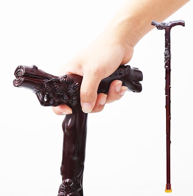 Dragon Canes for Men, Handmade Wooden Walking Canes for Men Women,Heavy Duty Up to 500 Pounds,Exquisite Natural Wood Carved Walking Ergonomic Stick
