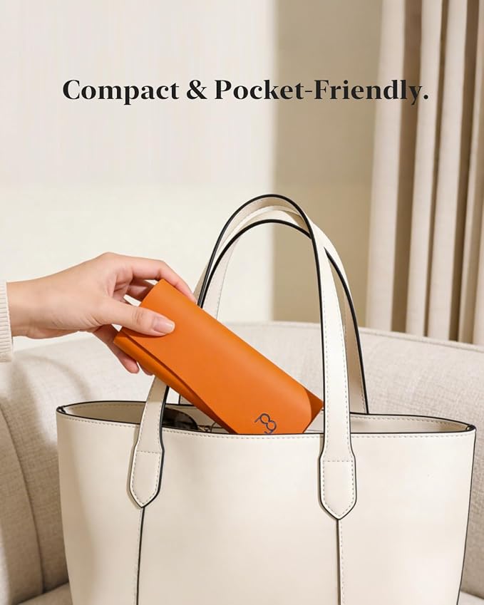 Slim Glasses Case, Reading Glasses Case, Portable Hard Shell Protective Eyeglasses Case with Magnetic Closure for Travel
