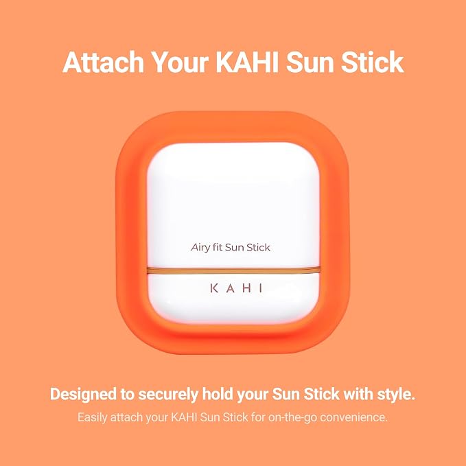 KAHI Airy Fit Sun Stick Rubber Cone Silicone Keychain Holder Bag Charm Case | Soft Silicone Holder, Scratch Protection, Portable Keyring, Cute Bag Charm, Travel-Ready, Easy SPF Access
