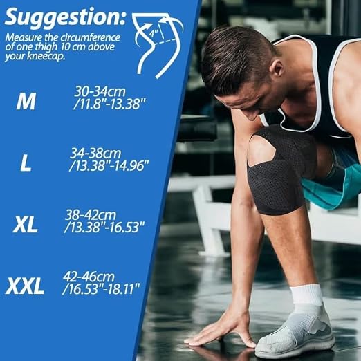 Knee Brace for Women & Men, Knee Brace for Knee Pain, Meniscus Tear, Adjustable Knee Support with Side Spring Stabilizers for Meniscus Tear, Arthritis, Patella Stability, Knee Pain Relief(Large)