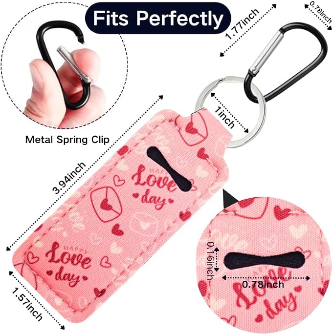 Chapstick Holder Key Chain Lipstick Holder Lip Balm Holder Keychain | Stocking Stuffers Gift, Compatible with Chapstick, Lip Balm and Lipstick, Bag Charm Accessories, Gifts for Women Friend
