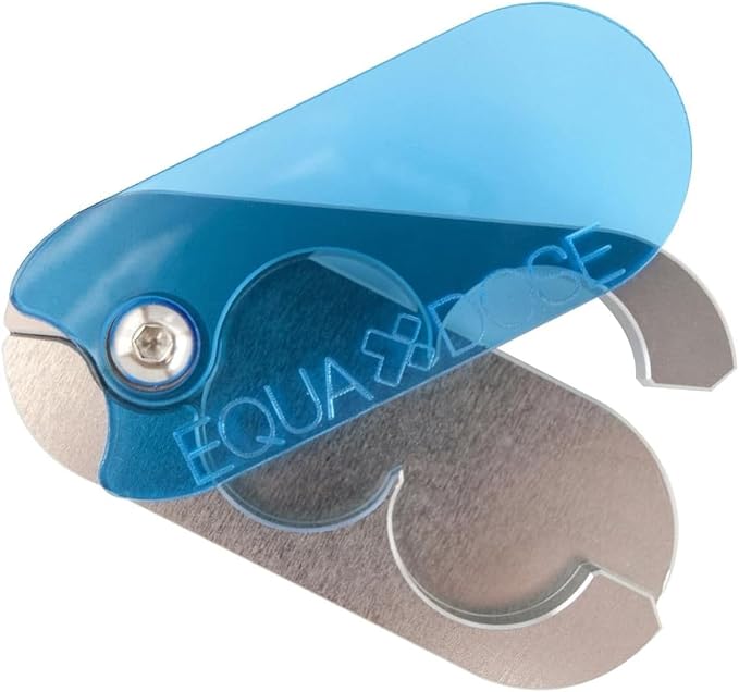 EQUADOSE Pill Splitter with Premium and Durable Aluminum Blades, Safely and Cleanly Cuts Small and Large Tablets, Vitamins, and Pills, Easy Tablet Divider for Accurate Medication Dosing