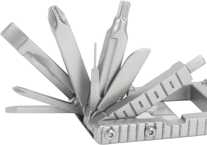 2 Pack 12 in 1 Keychain Multitool Screwdriver Bit Folding Multi Tool Bottle Opener Portable Pocket Tool for Outdoors Camping