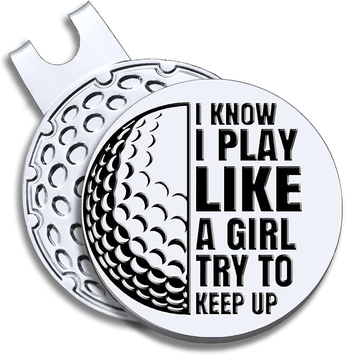 Men Golf Ball Marker with Magnetic Hat Clip, Funny Golf Accessories Gifts for Men, Novelty Birthday Gifts for Male Golfer Fan