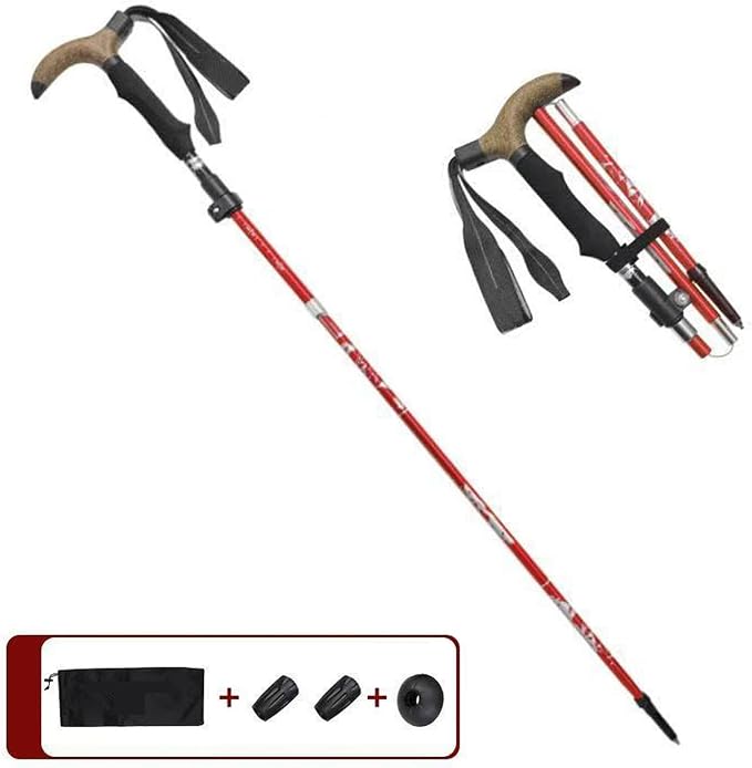Walking Cane-Foldable, Adjustable,Collapsible Walking Canes for Men&Women,Heavy Duty All Terrain Tip,with Travel Bag-Walking Sticks for Seniors&Adults[Black] Trekking Poles Hiking Walking Stick