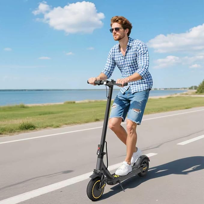 Electric Scooter, 10"/8.5" Solid Tire, 500W/350W Powerful Motor & 19/22 MPH Top Speed, 28/25/22/16 Miles Long Range, Folding E Scooter with Dual Braking for Teens and Adults