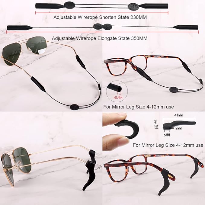 ADBGV Cute Stylish Hard Shell Eyeglasses Cases Protective Case Storage Box With Glasses Cloth Eyeglass Strap for Girl Teen
