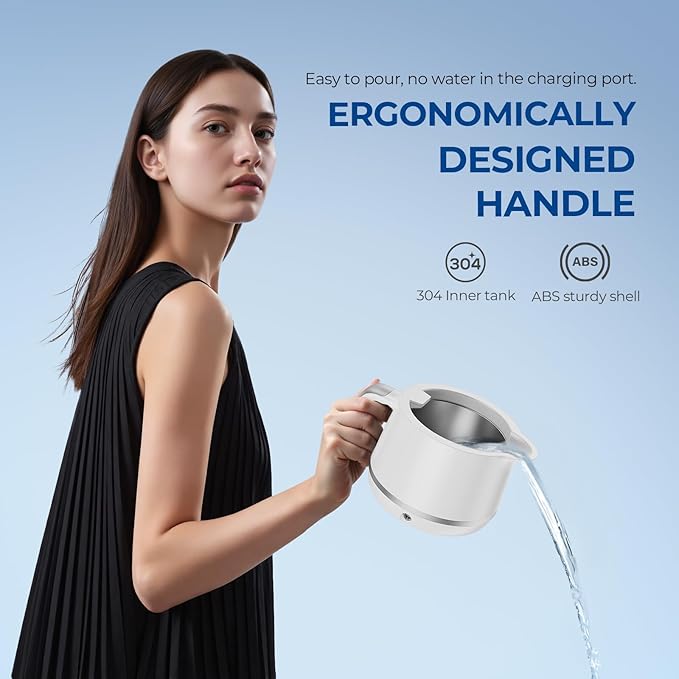 Ultrasonic Retainer Cleaner Machine - 45kHz Ultrasonic Cleaner - 200ML Mouth Guard & Denture Cleaner Pod & Jewelry - 5 Modes with Digital Timer - Upgrade Water Bottle Design, Porcelain White