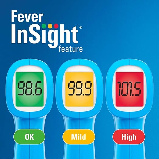 Vicks Non-Contact Infrared Thermometer for Forehead, Food and Bath – Touchless Thermometer for Adults, Babies, Toddlers and Kids – Fast, Reliable, and Clinically Proven Accuracy (Pack of 2)