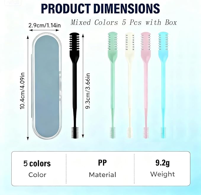 5-Pcs Nose Hair Trimmer 2-in-1, 2026 New Double-Sided 360° Rotating Manual Nasal Hair Cutter, Portable Nose Trimmer for Men & Women, Reusable Easy-to-Clean Hair Remover