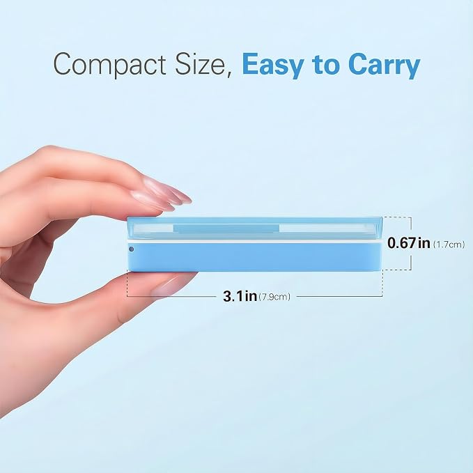 DEPAD Pill Cutter Splitter for Small and Tiny Pills, Pill Splitter with Removable Silicone Pad, Tablet Cutters for Small or Large Pills Professional with Sharp Blade (Blue)