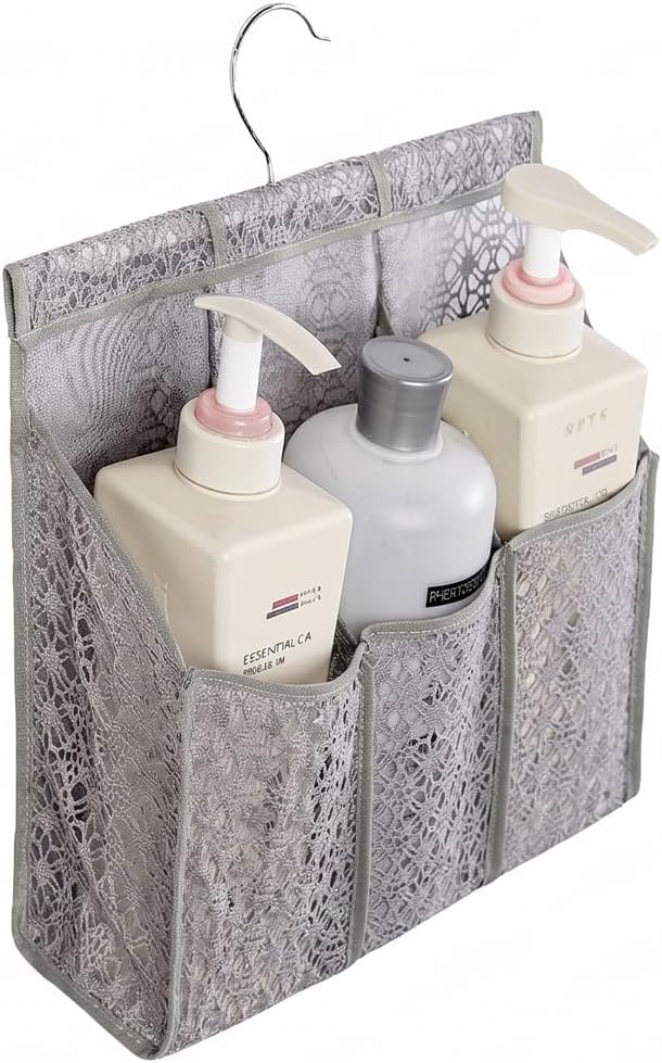 ALYER Hanging Mesh Shower Caddy,Bathroom Toiletry Organizer,Gray
