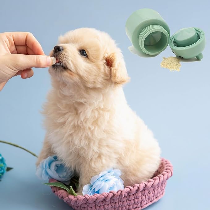 CoaGu Bear Pill Crusher for Elderly - FDA-Compliant Fine Powder, BPA-Free ABS, Easy Grip & Clean, Leakproof Portable Medicine Grinder
