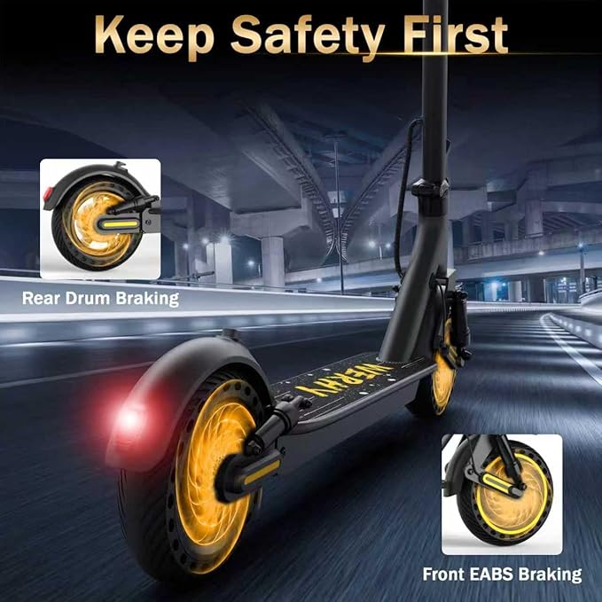 Electric Scooter, 10"/8.5" Solid Tire, 500W/350W Powerful Motor & 19/22 MPH Top Speed, 28/25/22/16 Miles Long Range, Folding E Scooter with Dual Braking for Teens and Adults